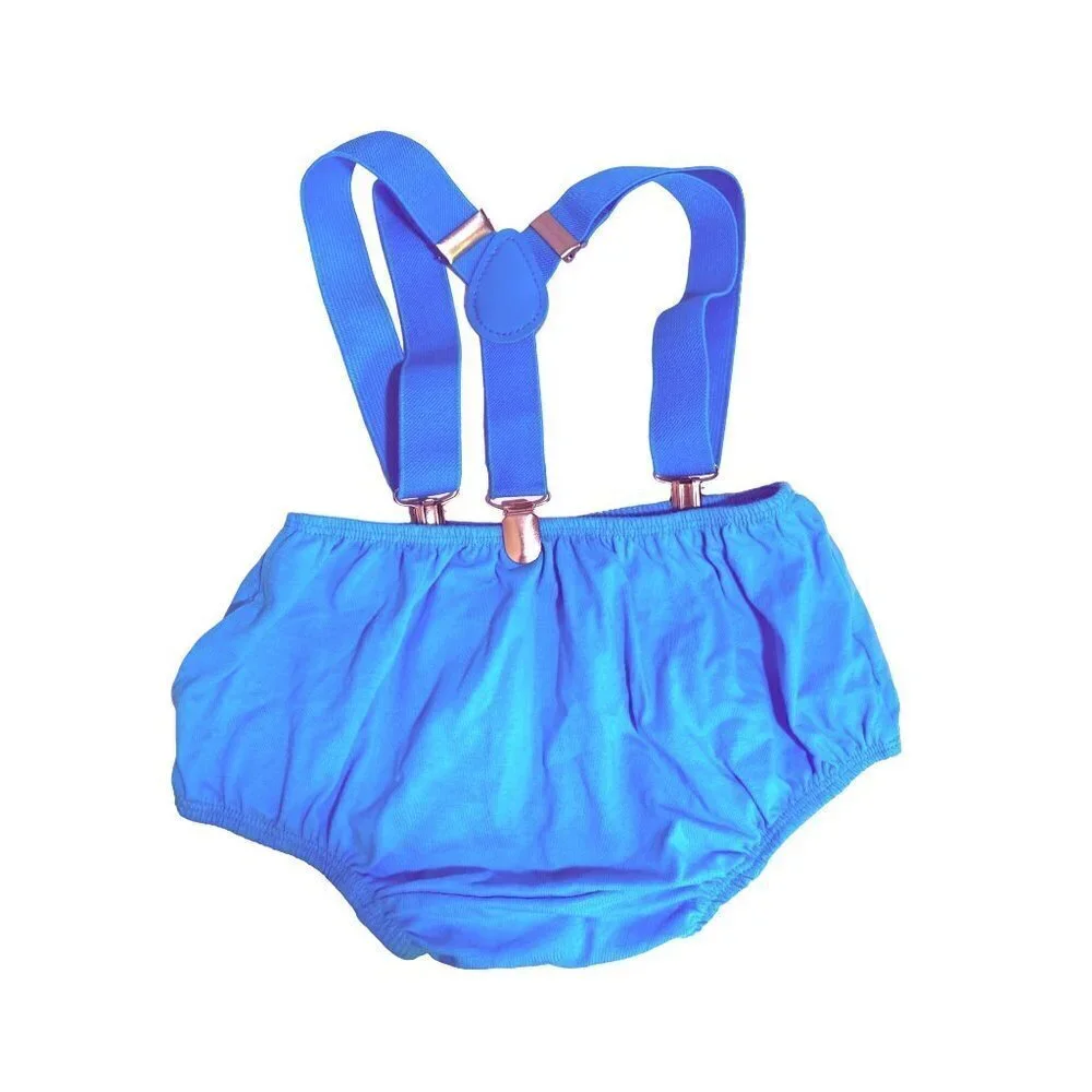 Baby Boy 1/2 Year 6 Mo. Celebration Outfit with Crown, Suspender Pants & Bowtie‎